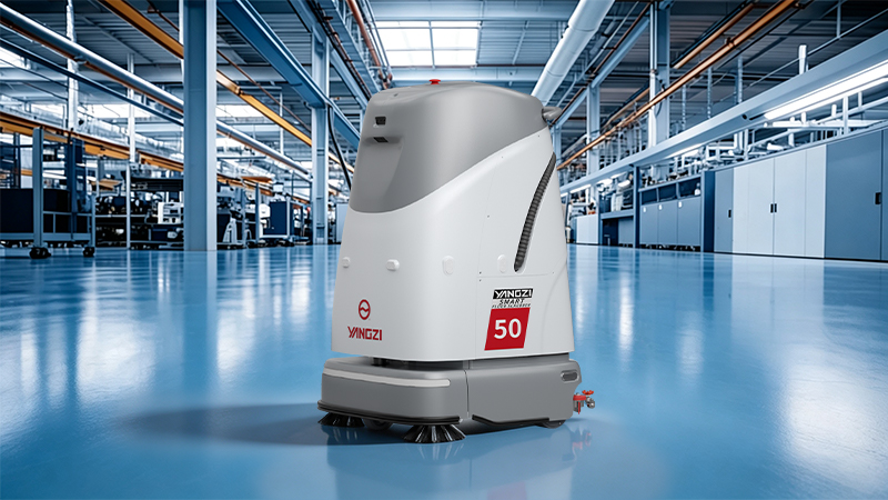 揚(yáng)子YZ-SC50plus商用清潔機(jī)器人匹配山東電工電氣日立高壓開關(guān)有限公司工廠清潔方案